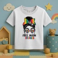 Free Mom Hugs Funny Gift Toddler T-Shirt thumb 3