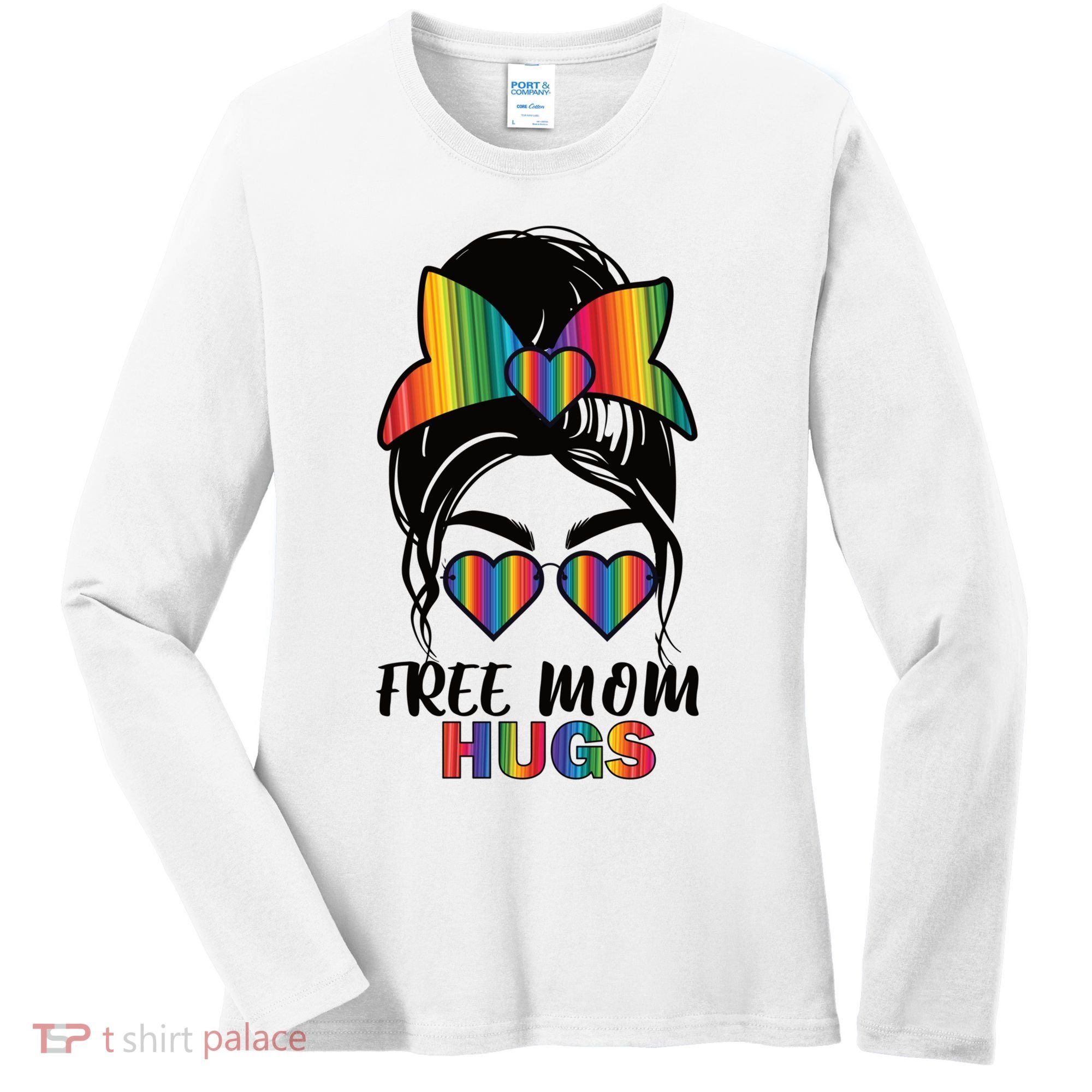 Free Mom Hugs Funny Gift Women's Long Sleeve Shirt
