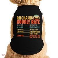 Funny Mechanic Hourly Rate Gift Labor Rates Doggie Tank thumb 0