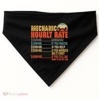 Funny Mechanic Hourly Rate Gift Labor Rates USA-Made Doggie Bandana thumb 0