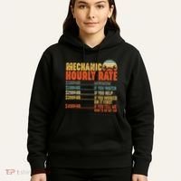 Funny Mechanic Hourly Rate Gift Labor Rates Hoodie thumb 5