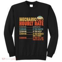 Funny Mechanic Hourly Rate Gift Labor Rates Sweatshirt thumb 0