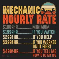 Funny Mechanic Hourly Rate Gift Labor Rates Beanie thumb 2