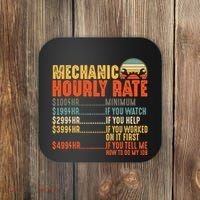 Funny Mechanic Hourly Rate Gift Labor Rates Coaster thumb 0
