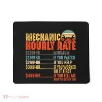 Funny Mechanic Hourly Rate Gift Labor Rates Mousepad thumb 0