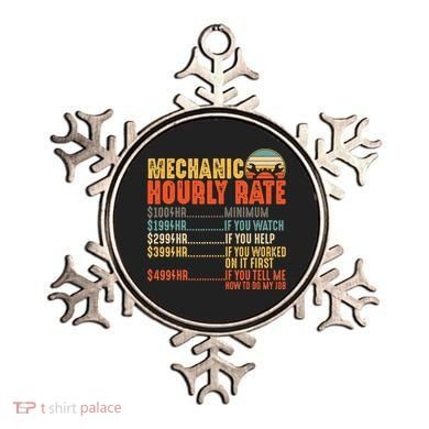 Funny Mechanic Hourly Rate Gift Labor Rates Ornament