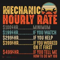Funny Mechanic Hourly Rate Gift Labor Rates Baby Bodysuit thumb 2