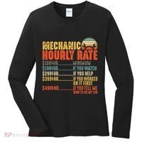Funny Mechanic Hourly Rate Gift Labor Rates Women's Long Sleeve Shirt thumb 0