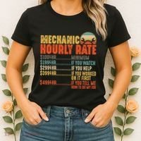 Funny Mechanic Hourly Rate Gift Labor Rates Women's T-Shirt thumb 2
