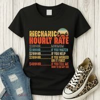 Funny Mechanic Hourly Rate Gift Labor Rates Women's T-Shirt thumb 3