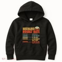 Funny Mechanic Hourly Rate Gift Labor Rates Kids Hoodie thumb 0