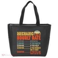 Funny Mechanic Hourly Rate Gift Labor Rates Tote Bag thumb 0