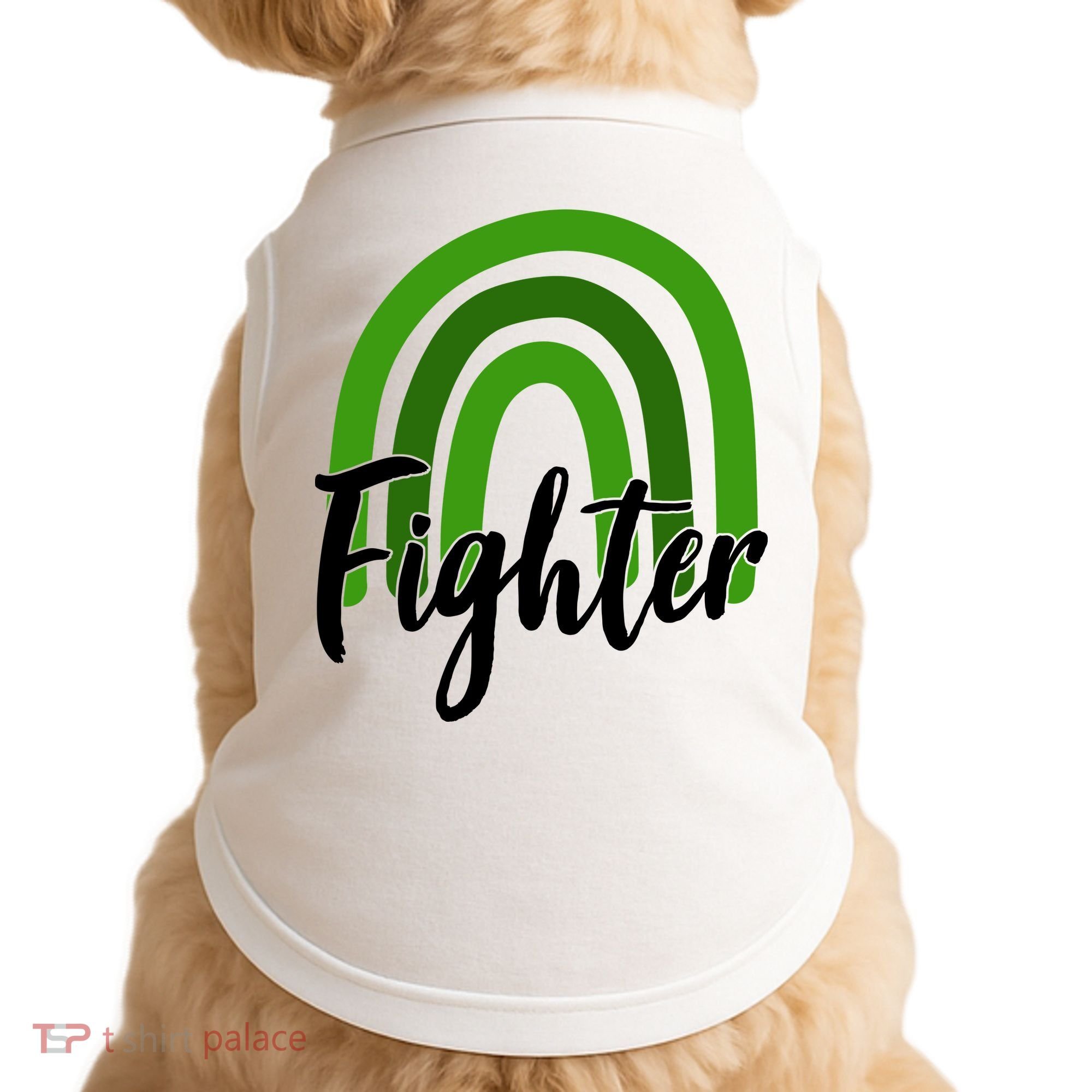 Fighter Mental Health Awareness Rainbow Doggie Tank