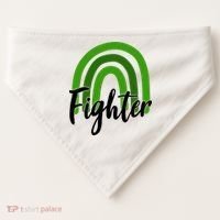 Fighter Mental Health Awareness Rainbow USA-Made Doggie Bandana thumb 0
