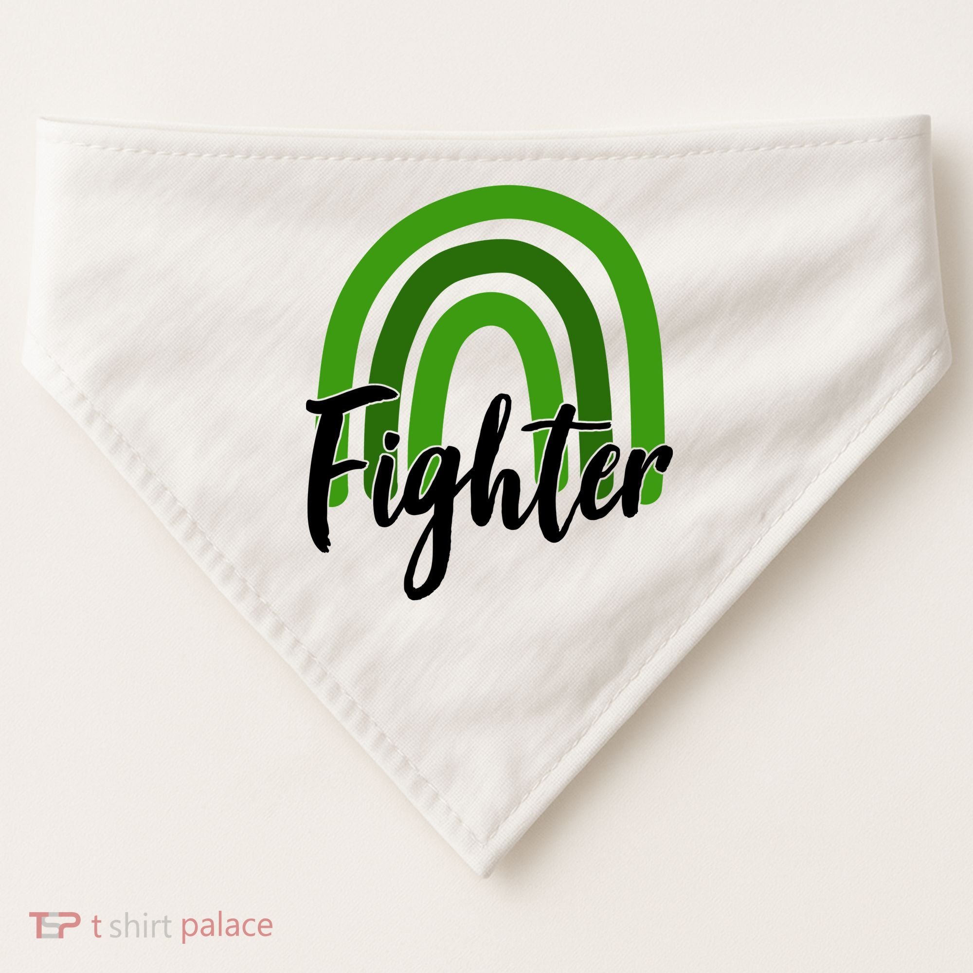 Fighter Mental Health Awareness Rainbow USA-Made Doggie Bandana