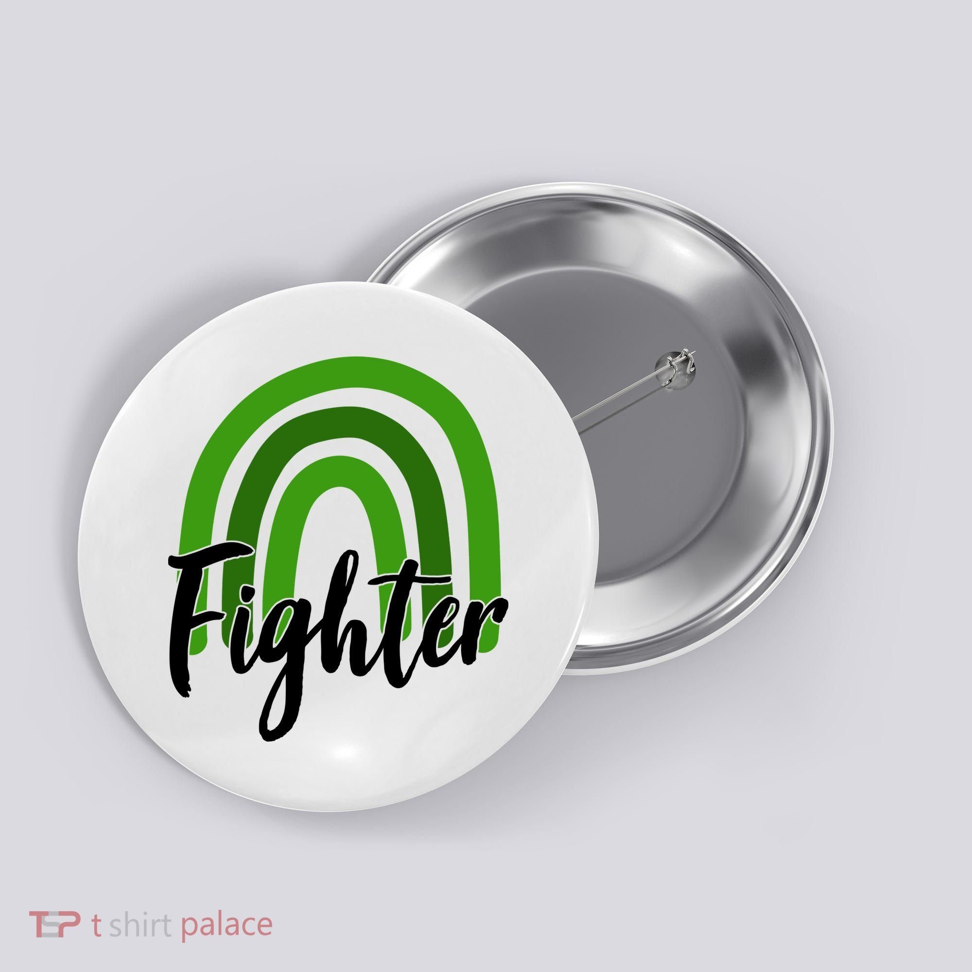 Fighter Mental Health Awareness Rainbow Button