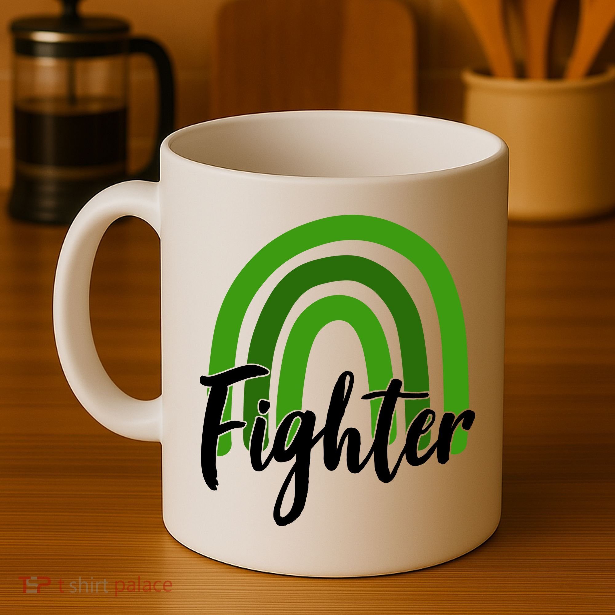 Fighter Mental Health Awareness Rainbow Coffee Mug