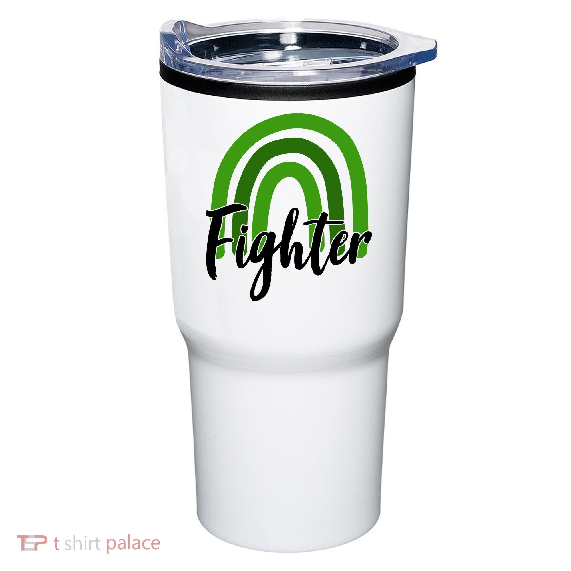 Fighter Mental Health Awareness Rainbow Tumbler