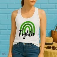 Fighter Mental Health Awareness Rainbow Women's Tank Top thumb 2
