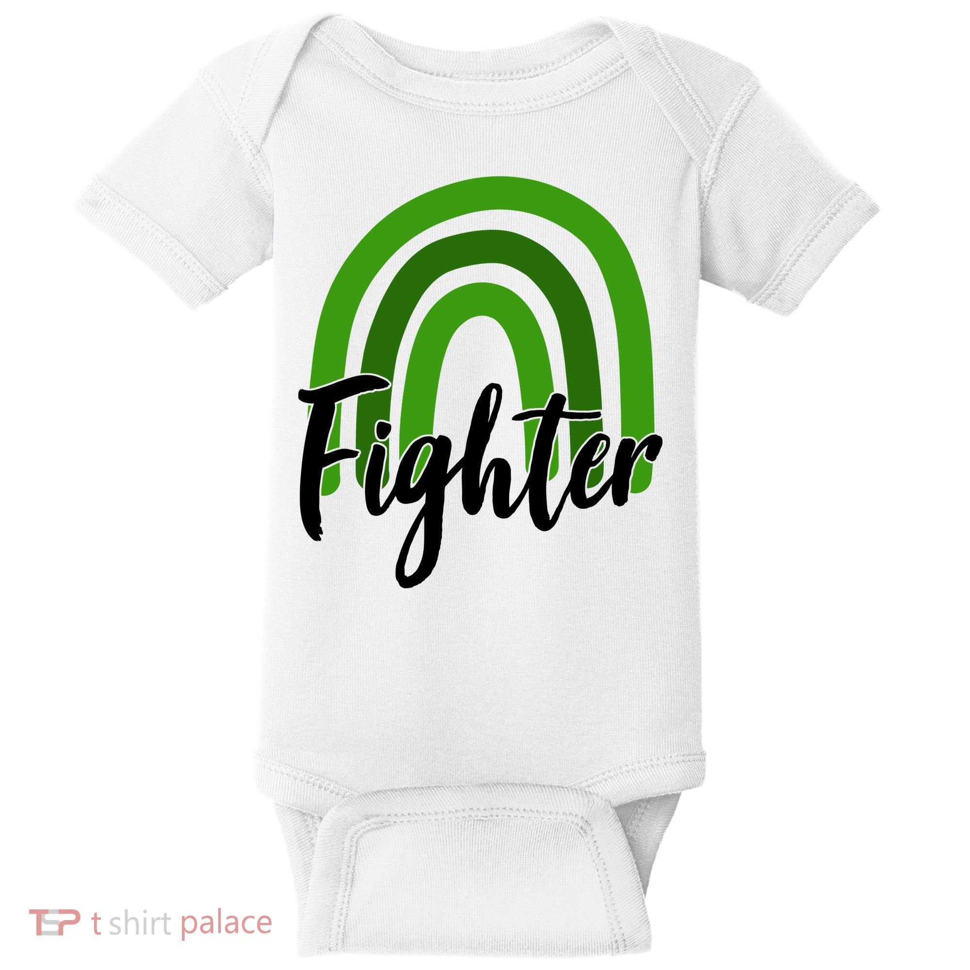Fighter Mental Health Awareness Rainbow Baby Bodysuit
