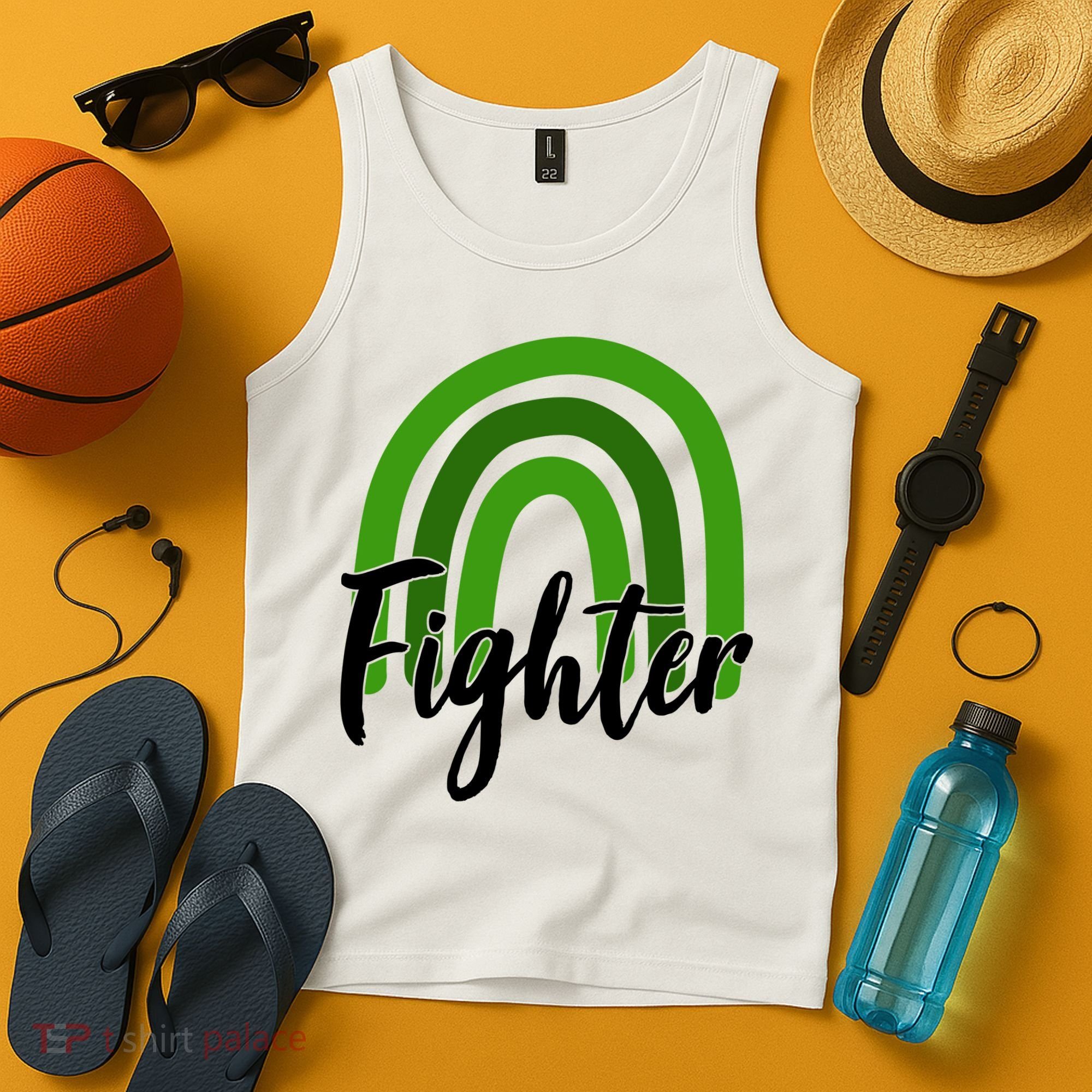 Fighter Mental Health Awareness Rainbow Tank Top