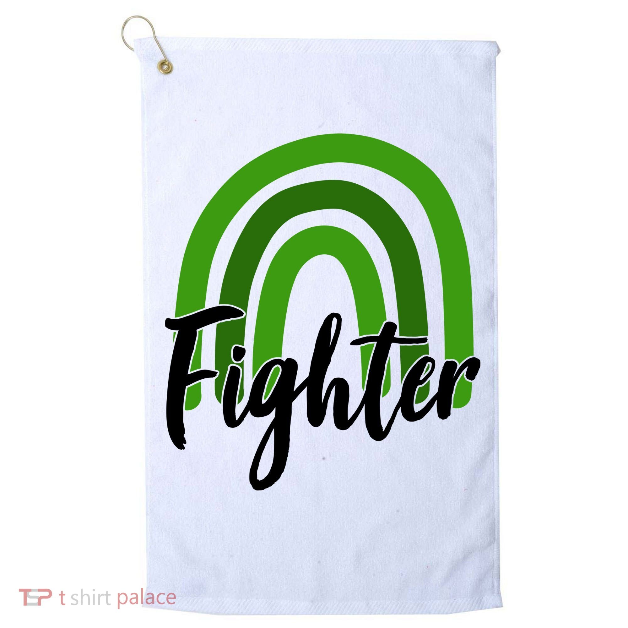 Fighter Mental Health Awareness Rainbow Golf Towel
