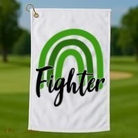 Fighter Mental Health Awareness Rainbow Golf Towel thumb 1
