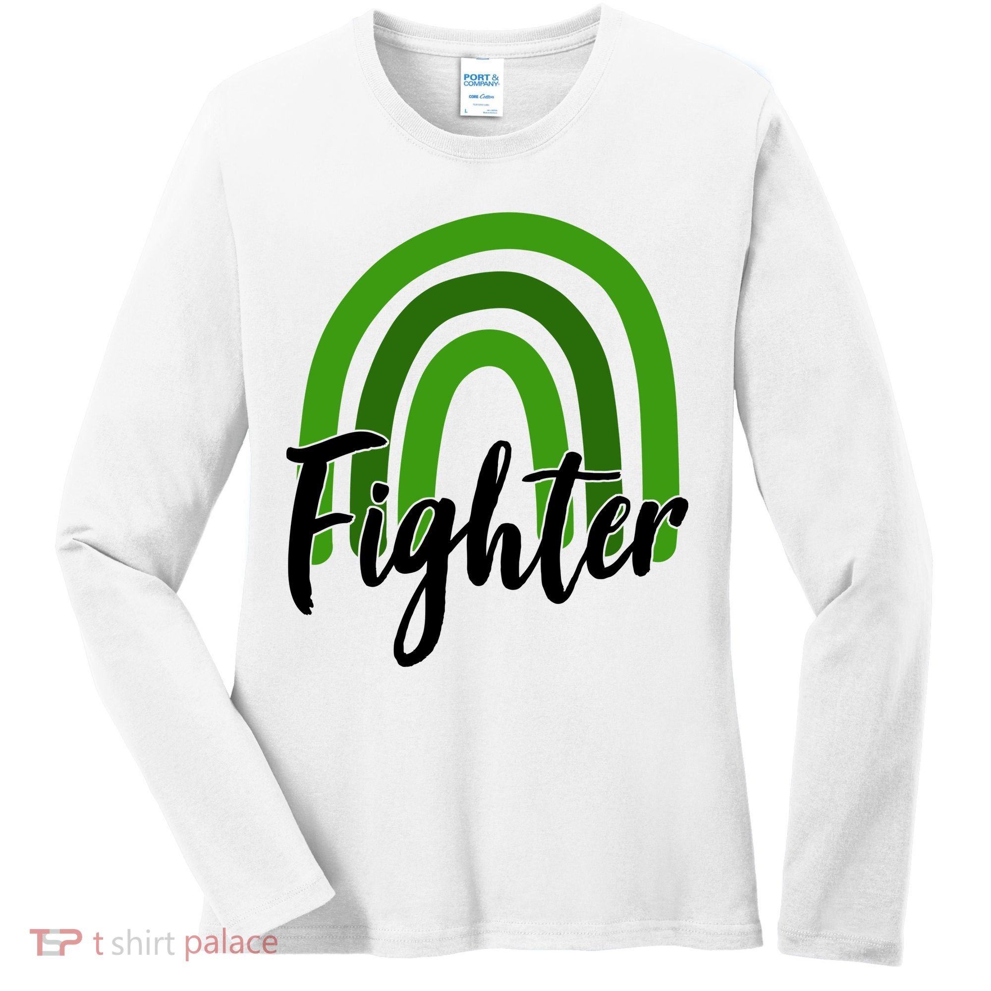 Fighter Mental Health Awareness Rainbow Women's Long Sleeve Shirt