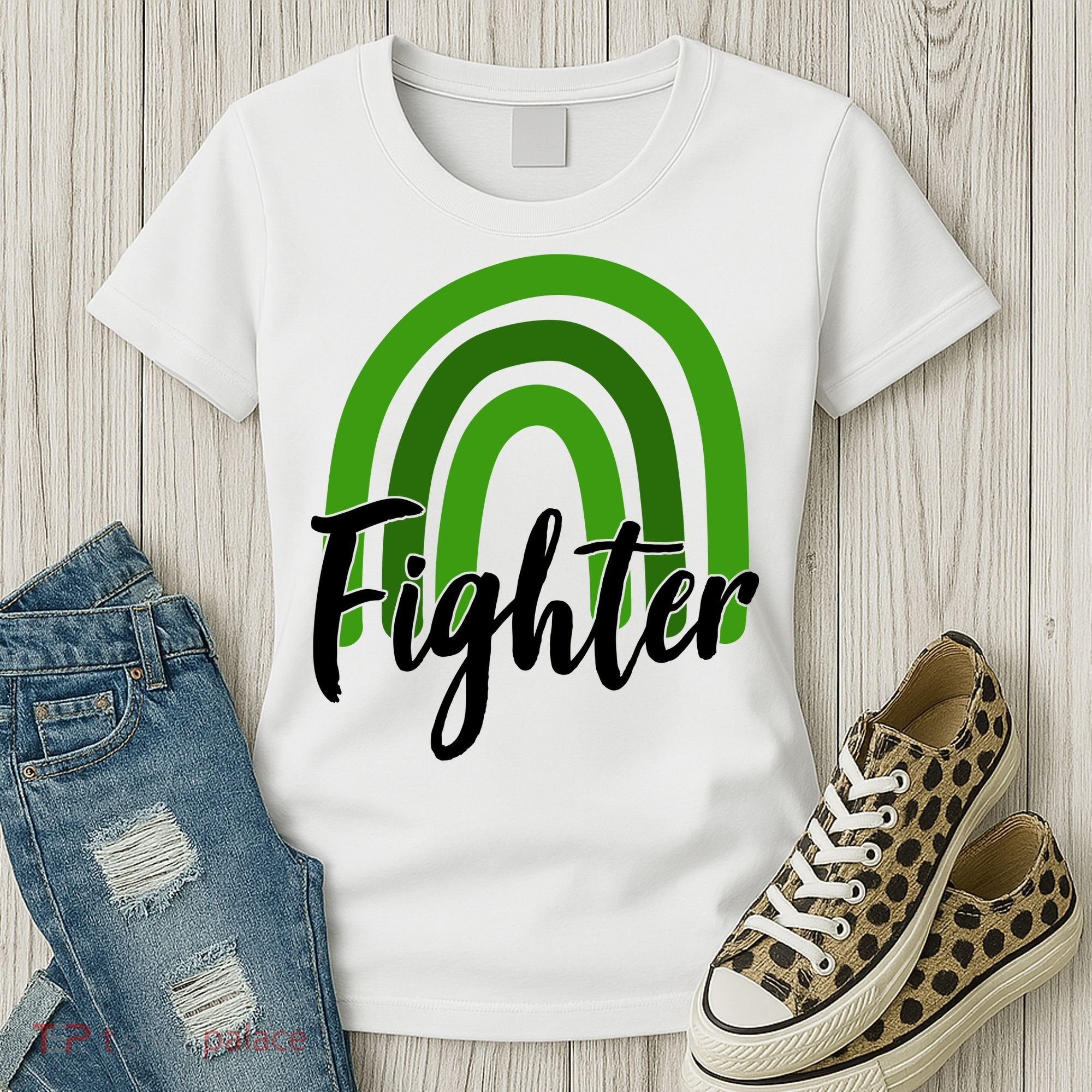 Fighter Mental Health Awareness Rainbow Women's T-Shirt