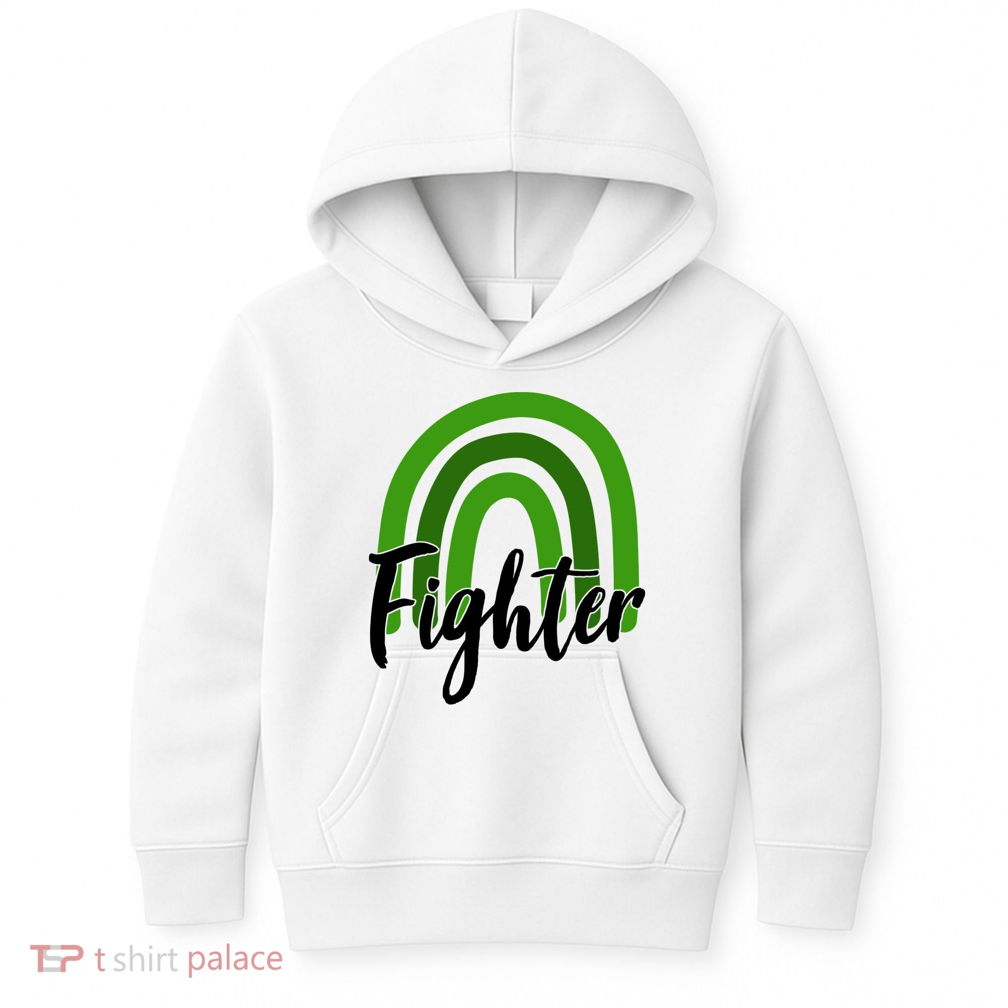 Fighter Mental Health Awareness Rainbow Kids Hoodie
