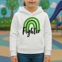 Fighter Mental Health Awareness Rainbow Kids Hoodie thumb 3