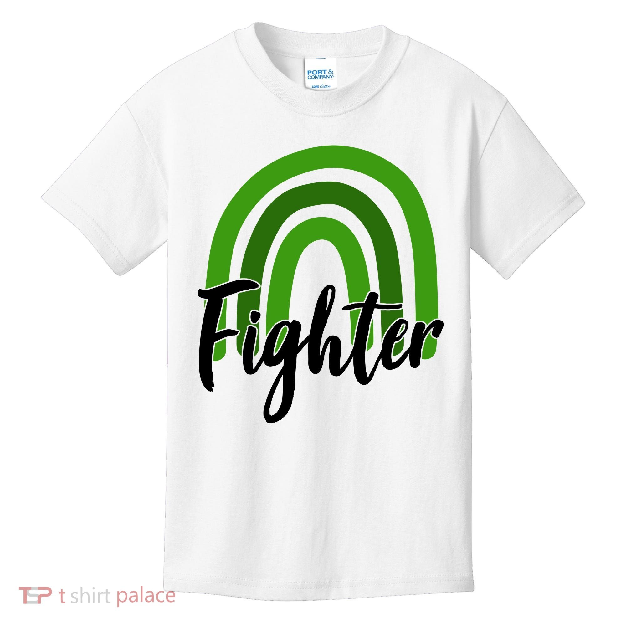 Fighter Mental Health Awareness Rainbow Kids T-Shirt