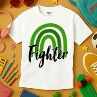Fighter Mental Health Awareness Rainbow Kids T-Shirt thumb 3