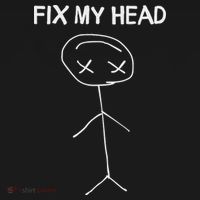 Fix My Head Minimalist Stick Figure Humor Bucket Hat thumb 4