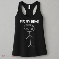 Fix My Head Minimalist Stick Figure Humor Women's Tank Top thumb 3