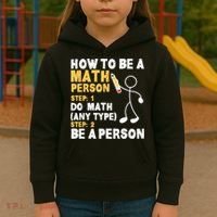 Funny Math How To Be A Math Person Kids Hoodie thumb 3