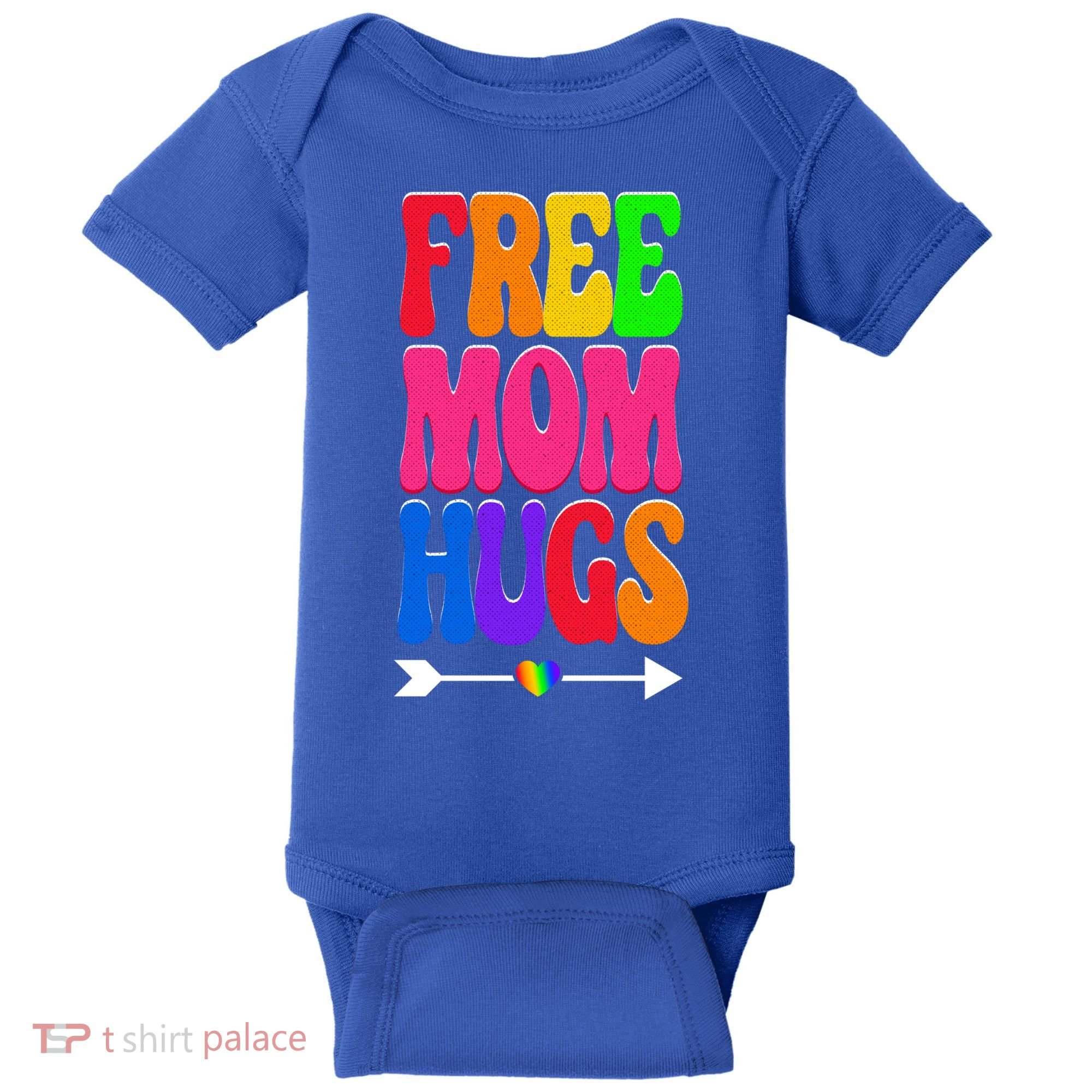 Free Mom Hugs Ally Lgbt Pride Month Gift Baby Bodysuit