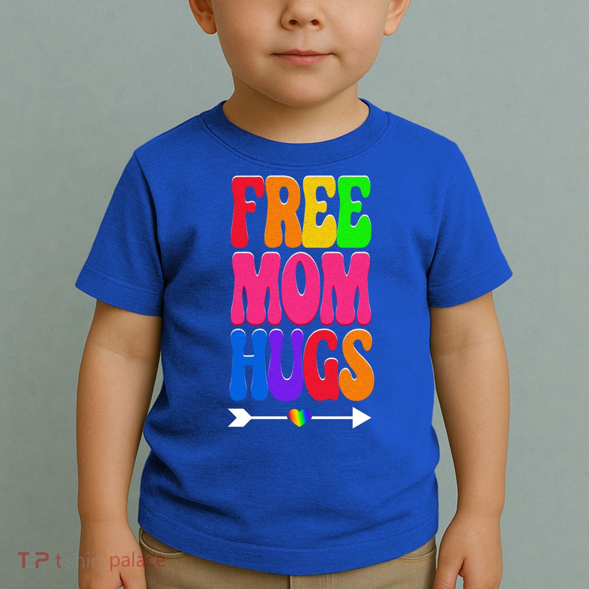 Free Mom Hugs Ally Lgbt Pride Month Gift Toddler T-Shirt