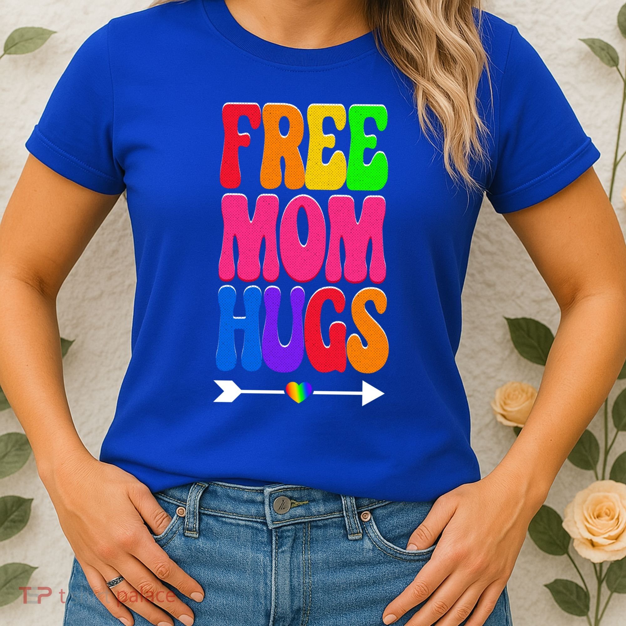 Free Mom Hugs Ally Lgbt Pride Month Gift Women's T-Shirt
