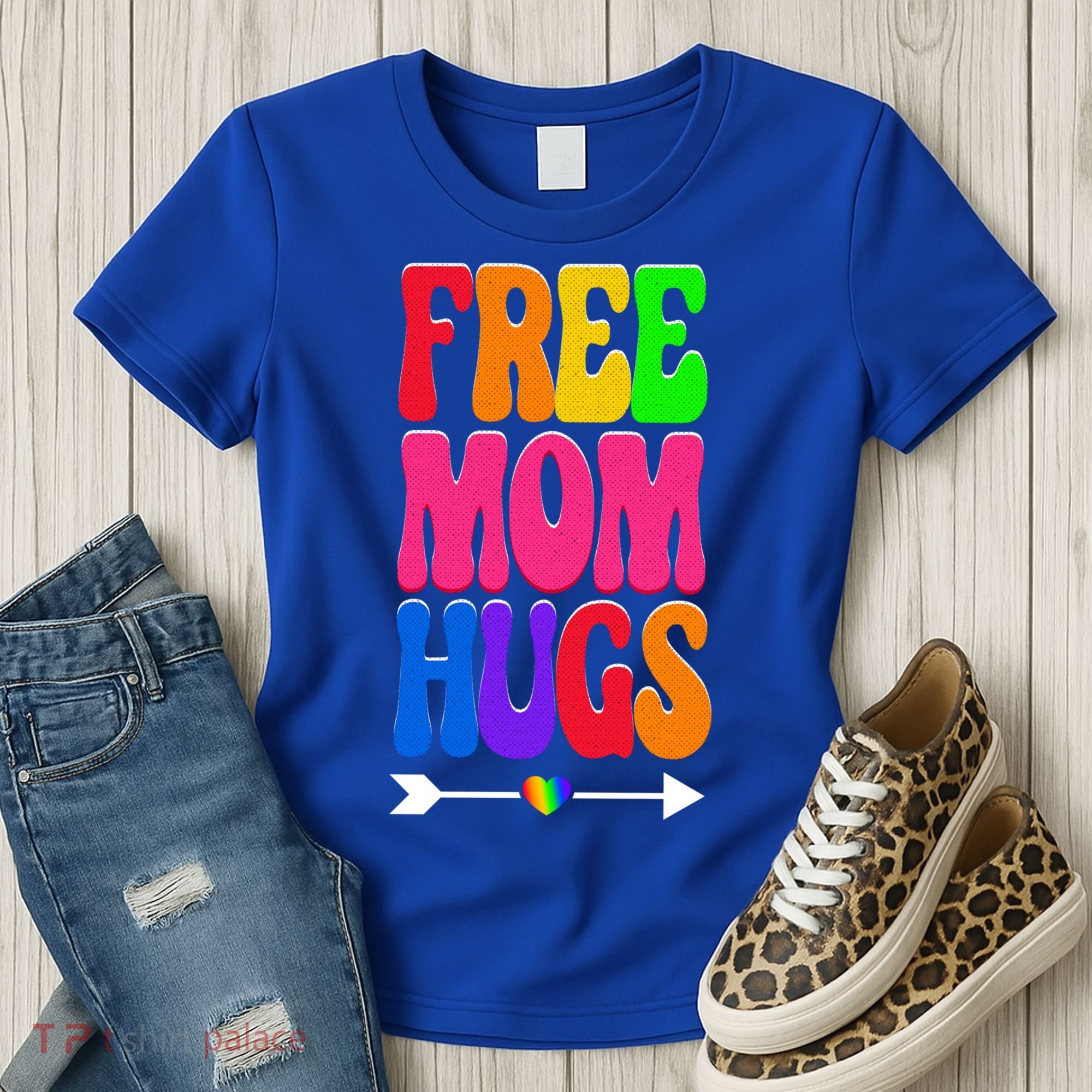 Free Mom Hugs Ally Lgbt Pride Month Gift Women's T-Shirt