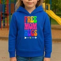 Free Mom Hugs Ally Lgbt Pride Month Gift Kids Hoodie thumb 3