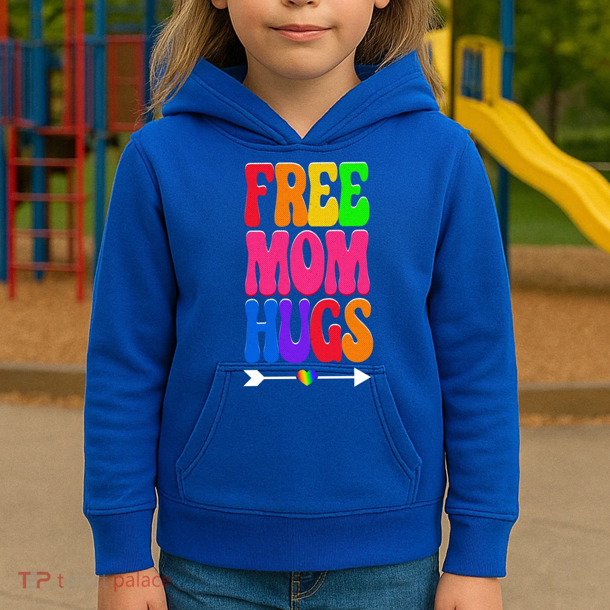 Free Mom Hugs Ally Lgbt Pride Month Gift Kids Hoodie