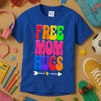 Free Mom Hugs Ally Lgbt Pride Month Gift Kids T-Shirt thumb 3