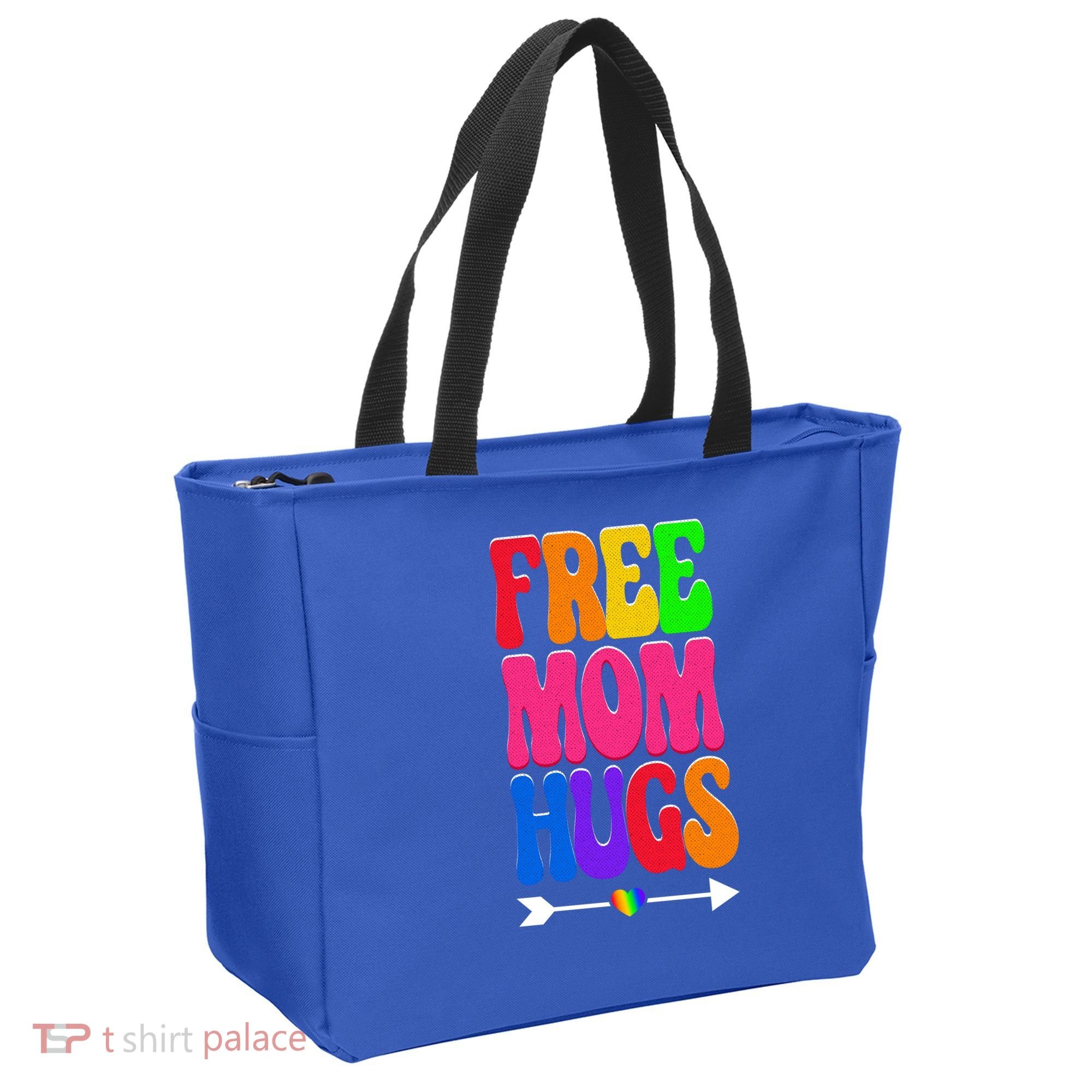 Free Mom Hugs Ally Lgbt Pride Month Gift Tote Bag
