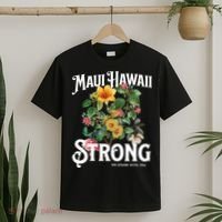 Floral Maui Hawaii Strong We Stand With Maui T-Shirt thumb 2