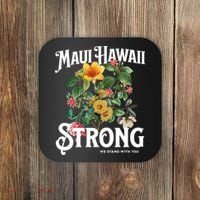Floral Maui Hawaii Strong We Stand With Maui Coaster thumb 0