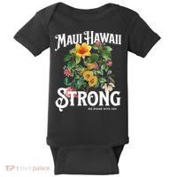 Floral Maui Hawaii Strong We Stand With Maui Baby Bodysuit thumb 0