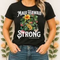 Floral Maui Hawaii Strong We Stand With Maui Women's T-Shirt thumb 2