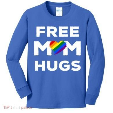 Free Mom Hugs Gift Kids Long Sleeve Shirt