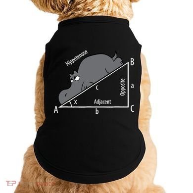 Funny Math Humor Hippotenuse Hypotenuse Funny Doggie Tank